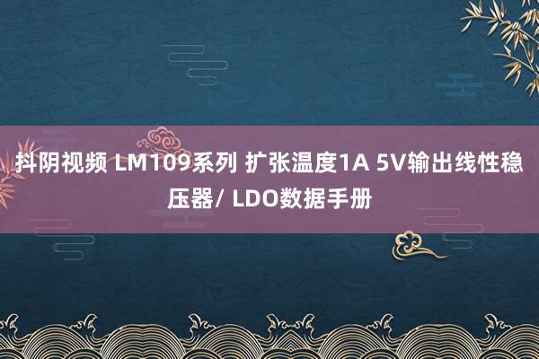 抖阴视频 LM109系列 扩张温度1A 5V输出线性稳压器/ LDO数据手册