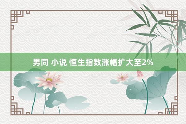 男同 小说 恒生指数涨幅扩大至2%