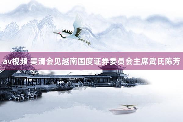 av视频 吴清会见越南国度证券委员会主席武氏陈芳