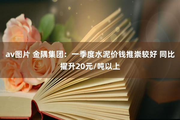 av图片 金隅集团：一季度水泥价钱推崇较好 同比擢升20元/吨以上
